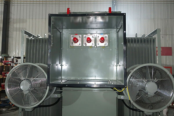 distribution transformer with fans