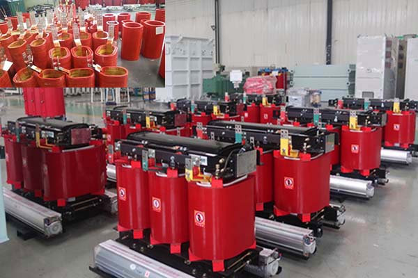 Rectangular coils dry type transformer